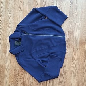 (2X) NWT Torrid Cross Zip Knit Moto Asymmetrical Business Casual Collared